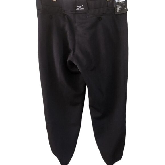 Mizuno Navy Blue Womens Size L Softball Crop Pants Elastic Bottom Belt Hoops - Picture 4 of 6